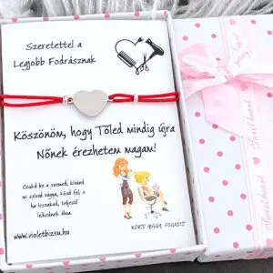 CSODA FODRÁSZOMNAK piros KABBALA karkötő