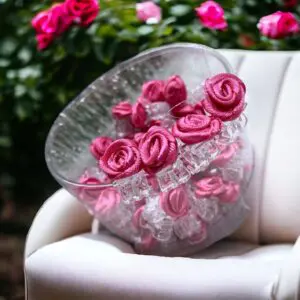 Dina 5db rózsaszín virág alkalmi hajdísz