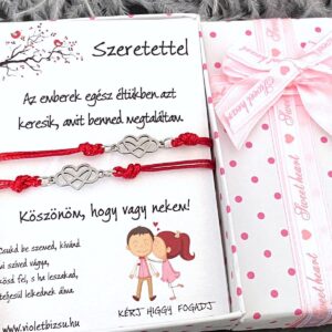 CSODA Szerelem piros Kabbala karkötő