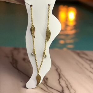 Angyalszárny arany színű nemesacél bokalánc