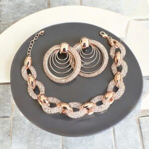 Jenni rosegold színű bizsu karkötő