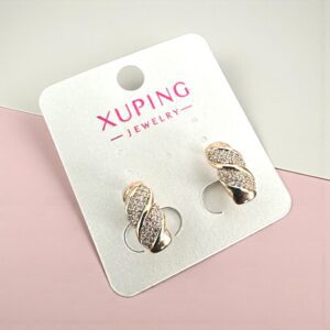 Kitti rose gold színű antiallergén köves xuping fülbevaló