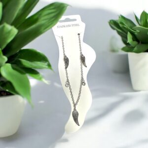 Angyalszárny ezüst színű nemesacél bokalánc