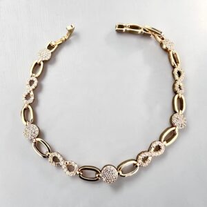 Samantha rose gold színű köves antiallergén xuping karkötő