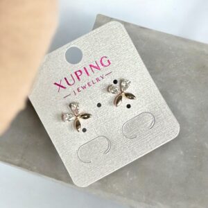 Valentína rose-gold színű köves antiallergén xuping fülbevaló