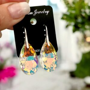 Amina sárga színű kristály köves bizsu fülbevaló