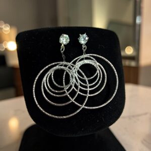 Grace ezüst színű köves bizsu fülbevaló