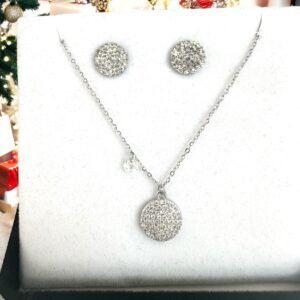 Donna ezüst színű nemesacél nyaklánc SZETT