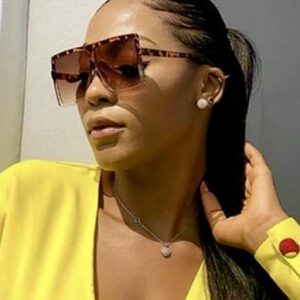 Lea Oversized felül ocelot mintás napszemüveg