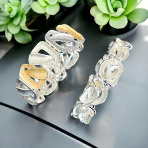 Magda fehér színű bizsu tűzzománc karkötő