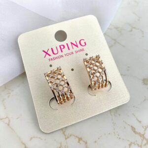 Jane rose gold színű antiallergén köves xuping fülbevaló