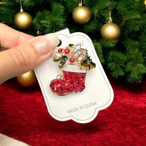 Csizma karácsonyi kitűző