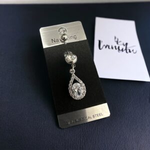 Kitti ezüst színű orvosi fém köldök piercing