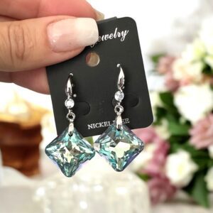 Alina kék színű kristály köves bizsu fülbevaló