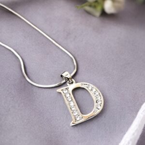 Különleges Betű nyaklánc kristály kövekkel D