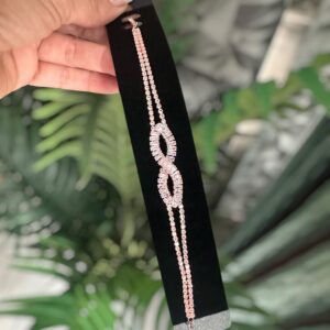 Amarilla rosegold színű bizsu alkalmi karkötő