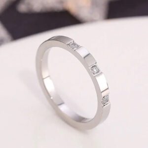 Camilla köves ezüst színű nemesacél gyűrű