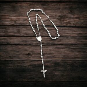 Keresztes nemesacél ezüst színű férfi nyaklánc