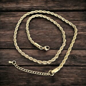 Zsombor arany színű nemesacél nyaklánc