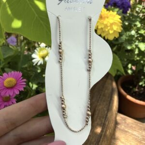 Ida rose gold színű bizsu bokalánc