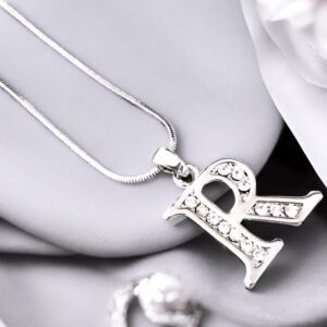 Különleges Betű nyaklánc kristály kövekkel R