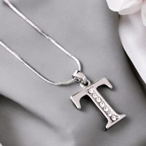 Különleges Betű nyaklánc kristály kövekkel T