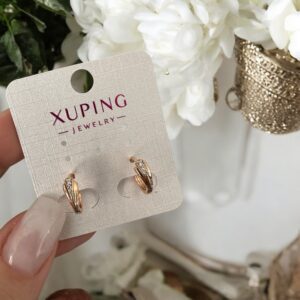 Lucy rosegold színű antiallergén xuping fülbevaló