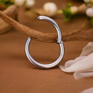 Lili ezüst színű 10 mm orvosi fém karika orr PIERCING