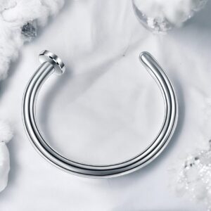 Linett ezüst színű 6 mm orvosi fém karika orr PIERCING