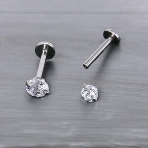 Nikita ezüst színű köves monroe piercing