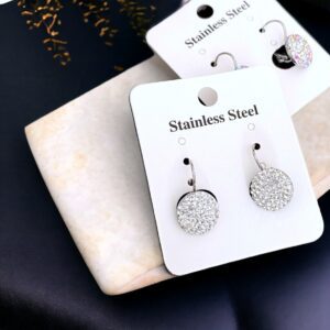 Nina francia kapcsos EZÜST SZÍNŰ nemesacél fülbevaló