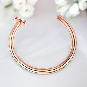 Linett rosegold színű 8 mm orvosi fém karika orr PIERCING