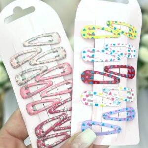 Lili ezüst szívecske mintás hajcsat