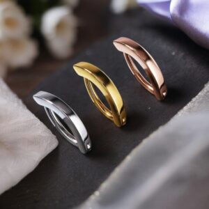 Lona ezüst színű orvosi fém köldök piercing