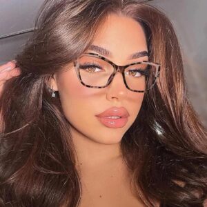 Déna leopárd mintás divat szemüveg