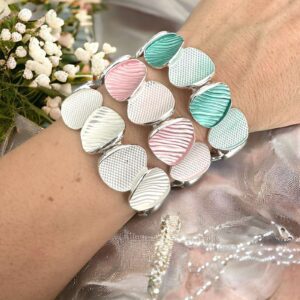 Dia zöld színű tűzzománc bizsu karkötő