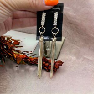 Bella arany köves bizsu fülbevaló esküvői ékszer