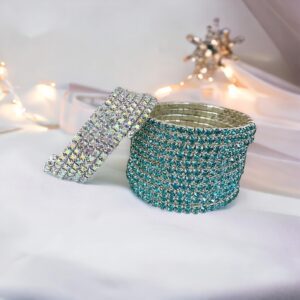 Amira türkiz színű kristály köves alkalmi bizsu karkötő