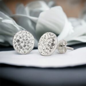 Donna ezüst színű káprázatos pont nemesacél fülbevaló