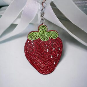 Eper piros kristályos csodaszép kulcstartó