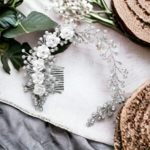 Jessica alkalmi fesűs esküvői hajdísz