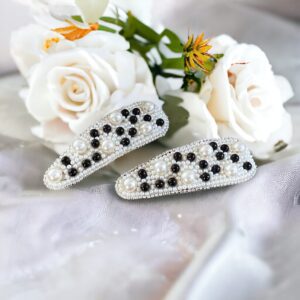 Panna egy pár gyöngyös csat esküvői hajdísz