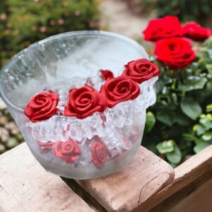 Dina 5db piros virág alkalmi hajdísz