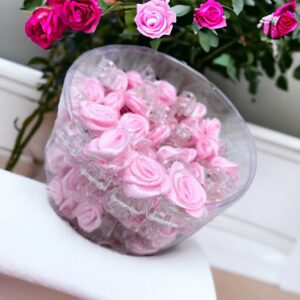 Dina 5db világos rózsaszín virág alkalmi hajdísz