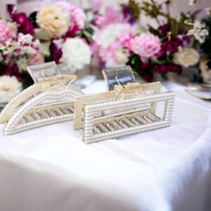 Trina hátsó gyöngyös csat esküvői hajdísz