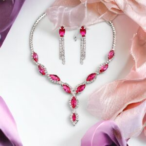 Nilla pink alkalmi bizsu nyaklánc SZETT