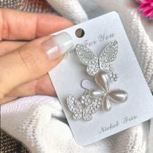 Pillangó ezüst színű kitűző