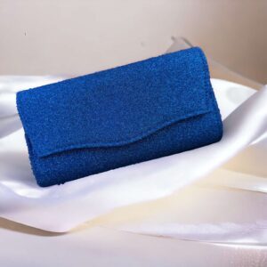 Panna királykék színű csillogós alkalmi táska