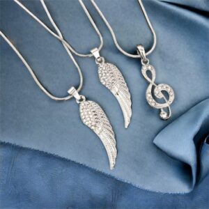 Violinkulcs kristály köves bizsu nyaklánc