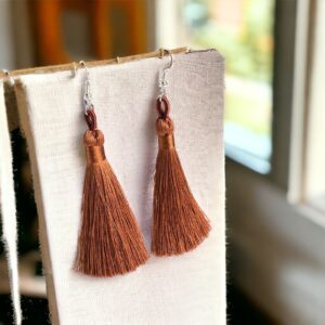 Tessa barna rojtos bizsu fülbevaló